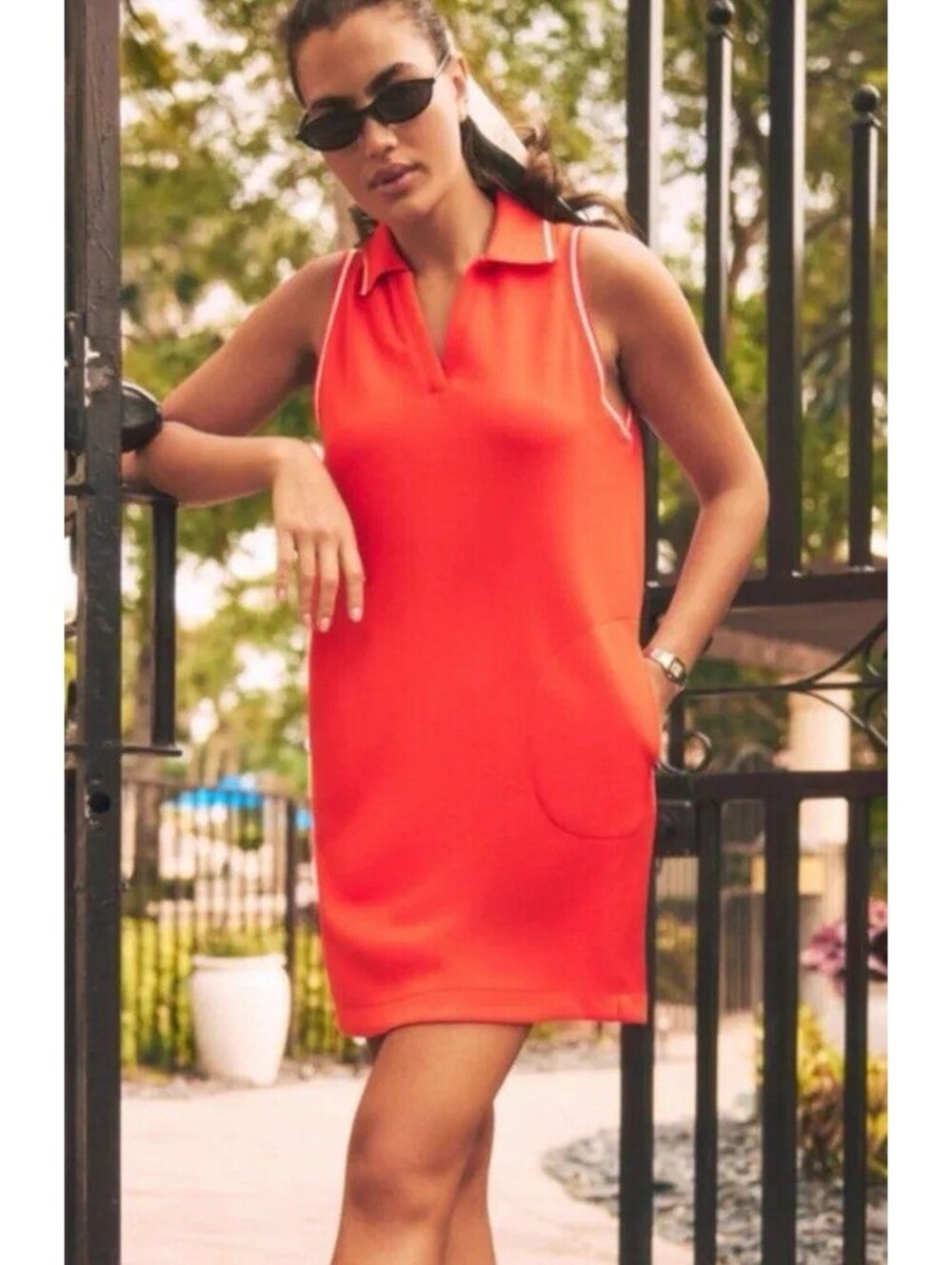 Spanx Air Essentials Pique Polo Tank Dress Golf Preppy Sport S